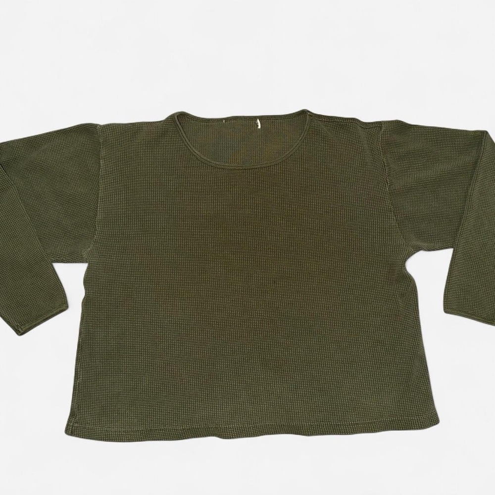 Olive Green Long Sleeve Top